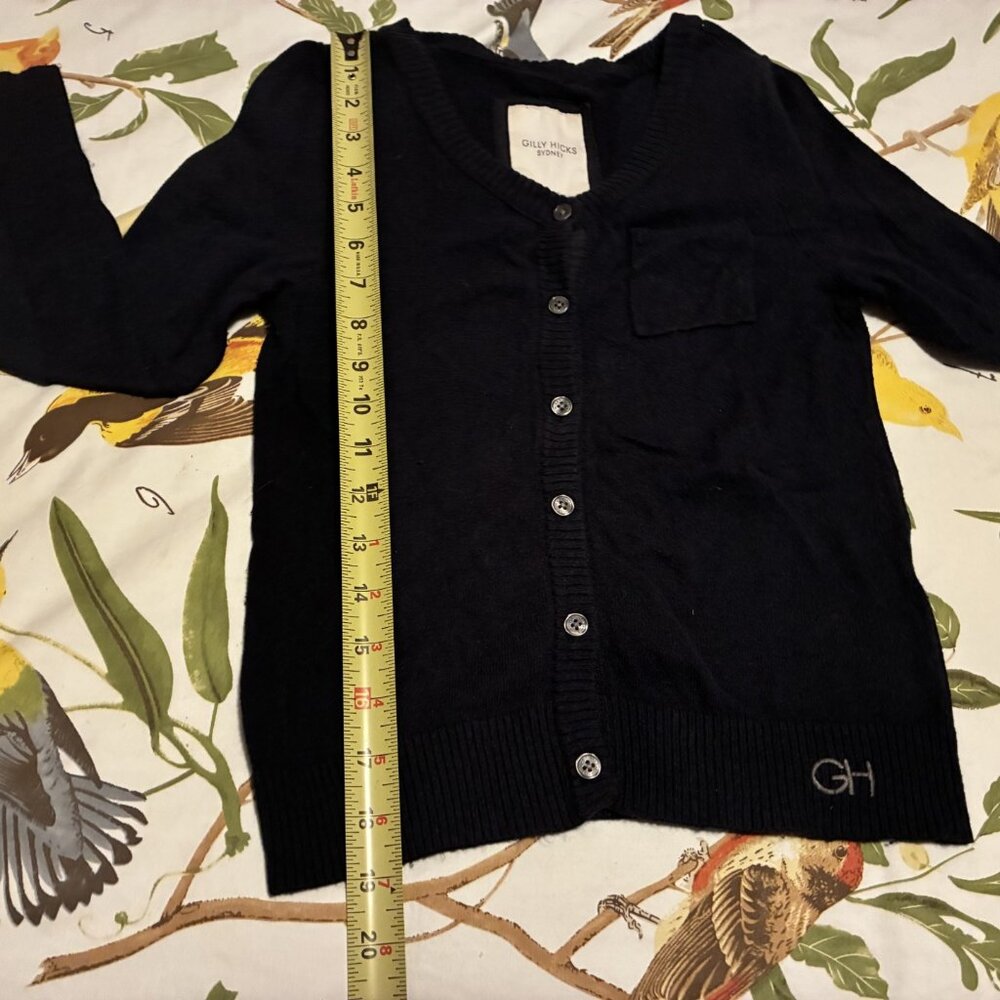 Gilly Hicks navy blue summer sweater cardigan size XS - preloved - Picture 7 of 7